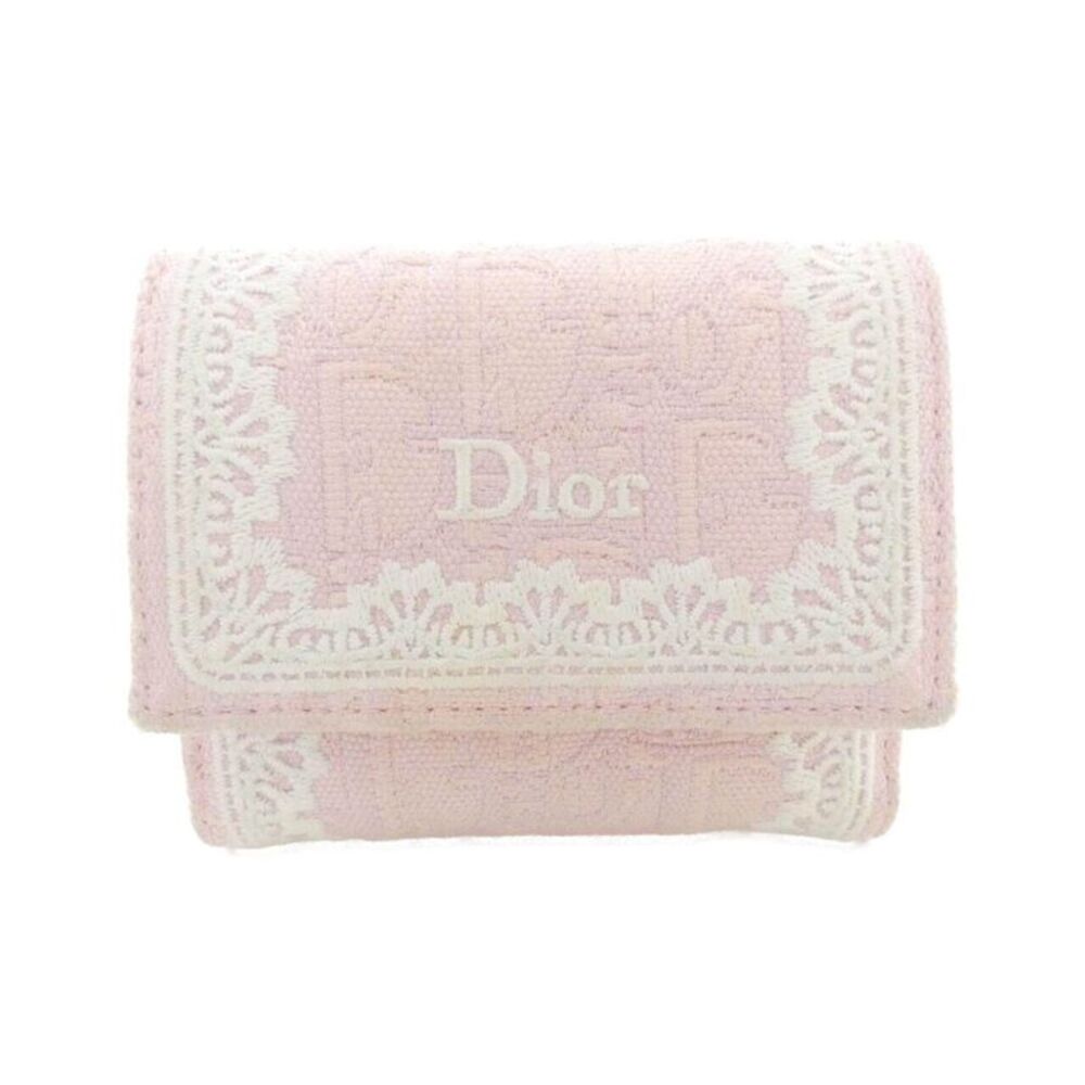 Christian Dior Dior Oblique Lotus Wallet Canvas Wallet